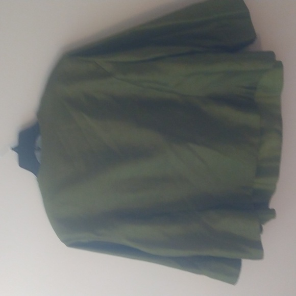 Beautiful Olive green 3 quarter blazer jacket and Tank  22W - Picture 7 of 9